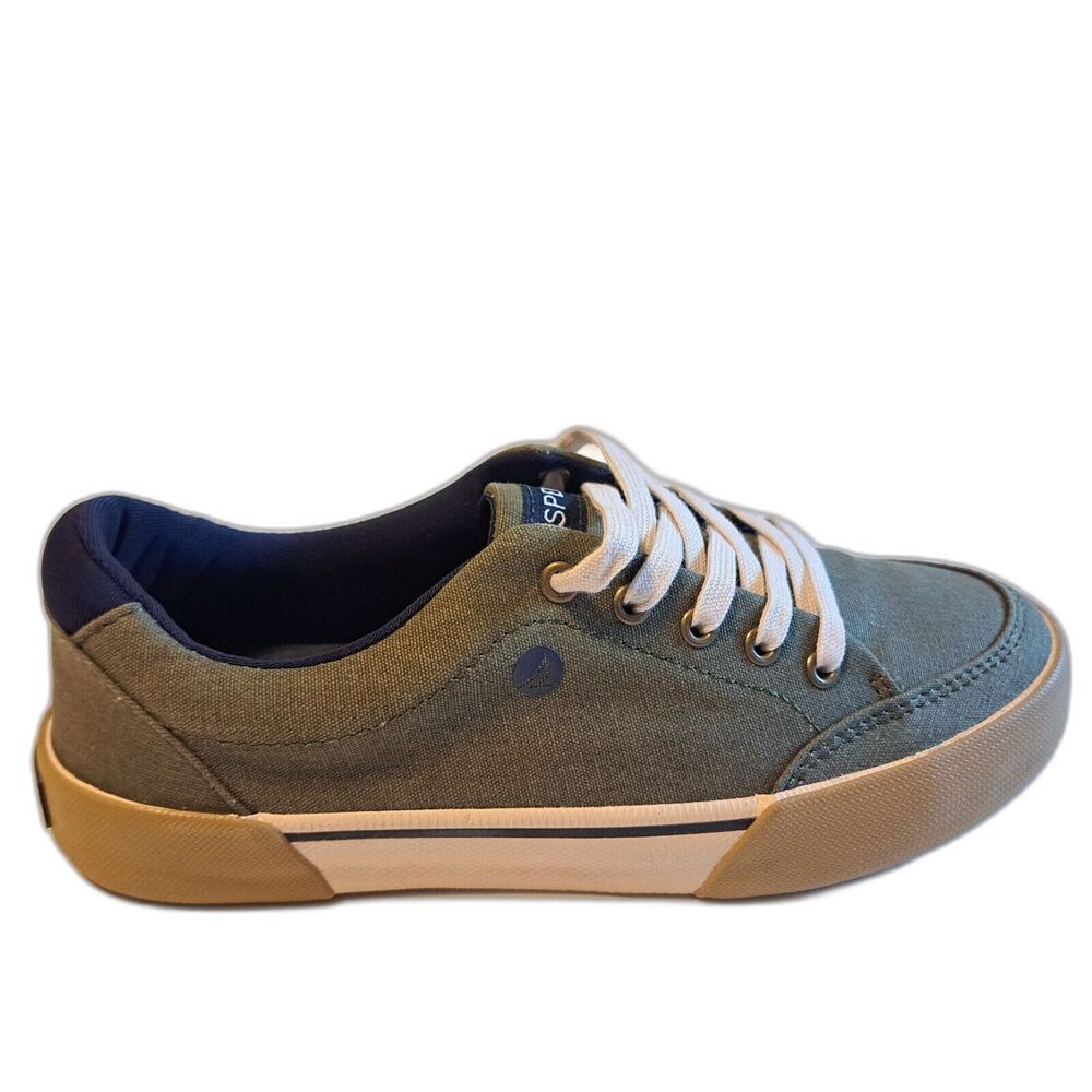 Sperry Unisex Child Harbor Tide Washable Sneaker Olive Green Kids Size 1.5 M US